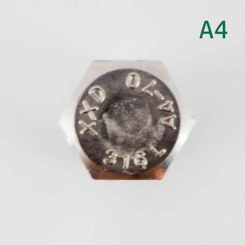 M6x40 Sekskantskrue 10 stk  Syrefast A4