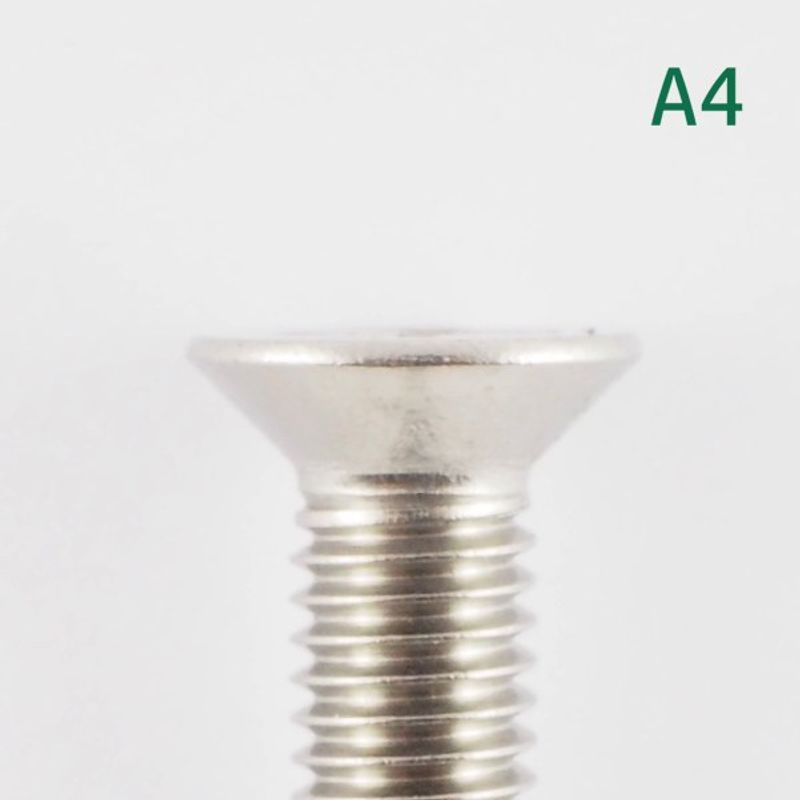 M6x30 Maskinskrue 10 stk Senkehode Syrefast A4